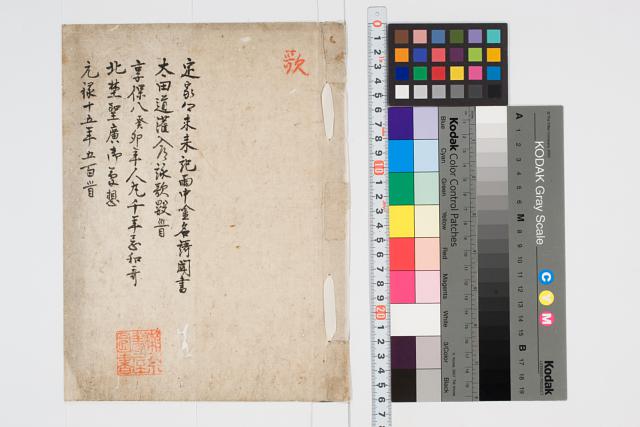 定家卿未来記 . 雨中唫 . 名謌聞書 . 太田道灌入道詠歌數首 . 享保八癸卯年人丸千年忌和哥 . 北埜聖廣御夢想 . 元禄十五年五百首